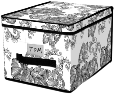 Кошик Idea Home NP-101L Anthracite Flowers 40x30x25 см  (7058548)