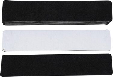 Комплект із 15 фетрових сходинок, 60x12 см, самоклеючі, чорні, нековзні, шумопоглинаючі для використання всередині приміщень, безпечні для дітей та домашніх тварин, килимове покриття для сходів