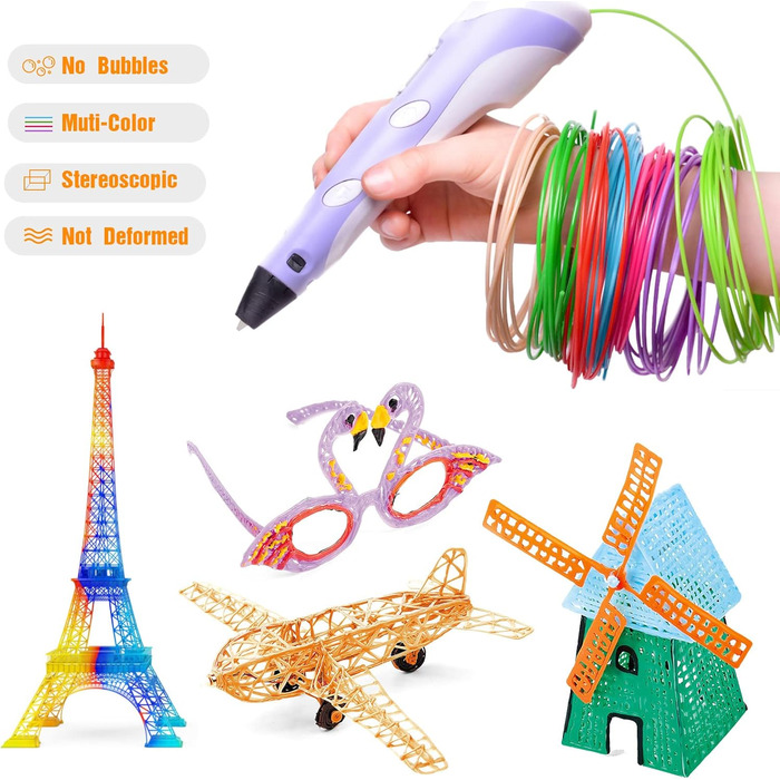 Кольорів 492 футів - 3D Pen PLA Filament 1,75 мм, набір кольорів 3D Pen, аксесуари для 3D Pen Filament for 3D Printing Pen, без 3D Pen, 3D Pen Filament PLA, 30