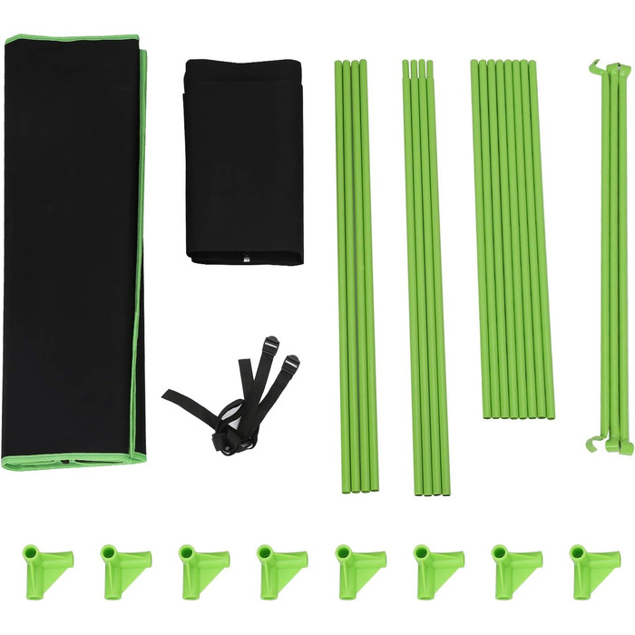 Тент для вирощування рослин Growzelt Герметичний вологостійкий бокс для гровінгу Міні-теплиця для домашнього вирощування 600D Oxford, 80x80x180 см, Чорно-зелений