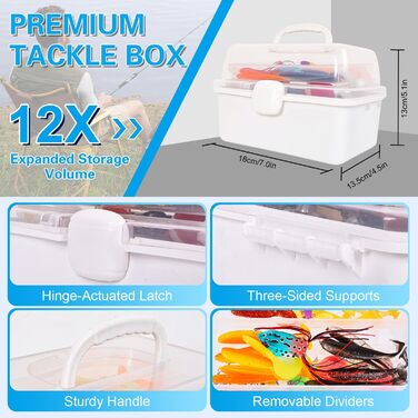 Набір рибальських снастей з 213 предметів, коробка для снастей з аксесуарами, рибальський набір зі свинцевими вантажами, гачки, рибальські приманки, повне рибальське спорядження для початківців та професіоналів для лову окуня, блакитної риби, краппі, 320 