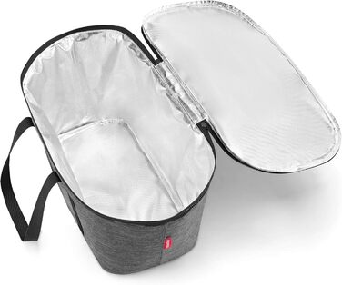 Сумка Reisenthel з сумкою-холодильником, кошик для покупок, сумка для покупок, Isobag, ізольована сумка, сумка-холодильник, кошик-холодильник (чорний сріблястий Twist)