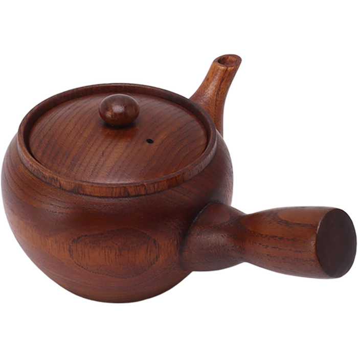 Дерев'яний чайник Holz-Teekanne, традиційний дерев'яний чайник з вишуканим свистком, виготовлений вручну в стилі Кунг-Фу для дому, офісу та ресторану