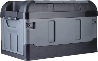 Складаний органайзер для багажника з 2 відділеннями, для дому, авто, вантажопідйомність 60 кг (матовий чорний колір)