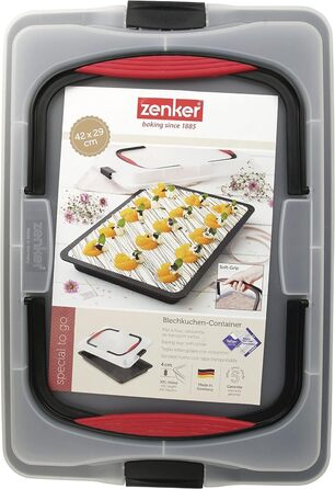 Контейнер для випічки Zenker До Дому, форма для випічки з кришкою та зручними ручками (розмір форми приблизно 425x295x75 мм), антипригарне покриття