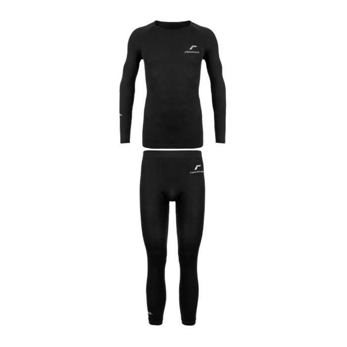 Комплект білизни Reusch WARM унісекс, функціональний комплект білизни для чоловіків та жінок, для дорослих, теплий, дихаючий, теплоізоляційний та вологорегулюючий, для всіх видів спорту, M 7700, чорний
