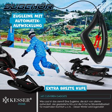 Дитячий снігохід Kesser XR-525, кермовий, з ножними гальмами