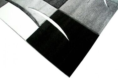 Дизайнерський килим CARPETIA килим для вітальні в клітинку сірий кремовий чорний розмір 200 x 290 см 200 x 290 см сірий кремовий ч