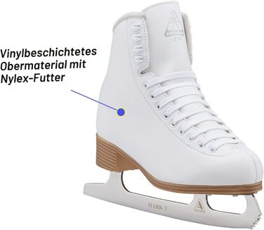 Фігурні ковзани Jackson Ultima Classic для чоловіків та хлопчиків Олімпійська якість, білі, розмір US 1, UK 12, EU 30.5