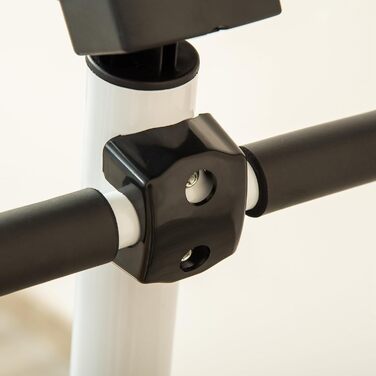 Степер HOMCOM Fitness Swing з РК-екраном та ручкою, домашній тренажер до 100 кг, сталь ABS, 55 x 44 x 108 см, зеленийчорний