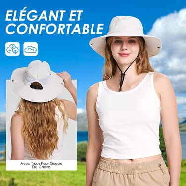 Жіноча сонцезахисна шапка, літня, для походів, жіноча, із захистом від ультрафіолету, складна сітка, хвіст, широкі козирки, для сафарі-риболовлі, один розмір A-сіро-рожевий