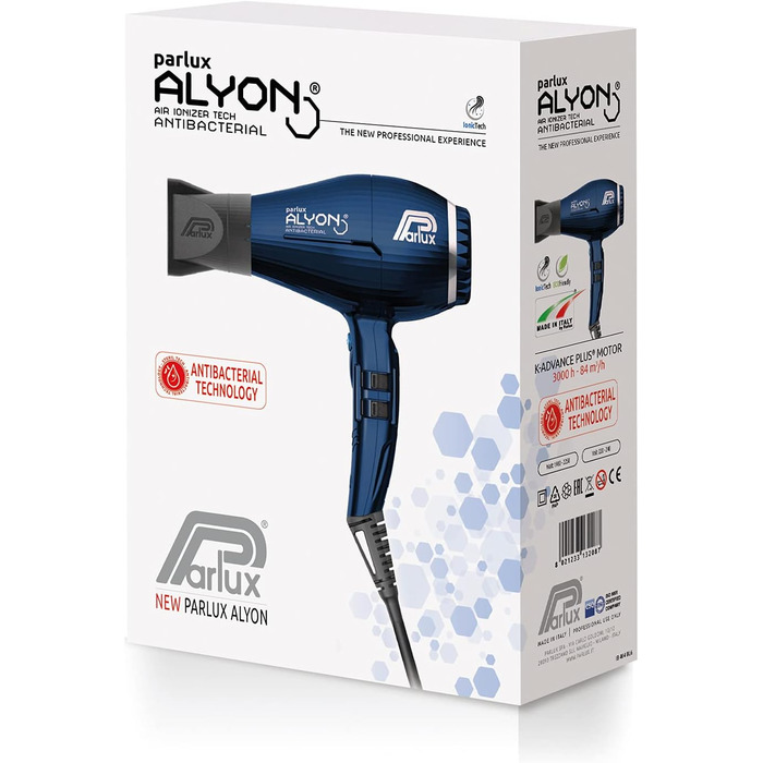 Фен Parlux Alyon Ionic Nachtblau, темно-синій, S462001AN