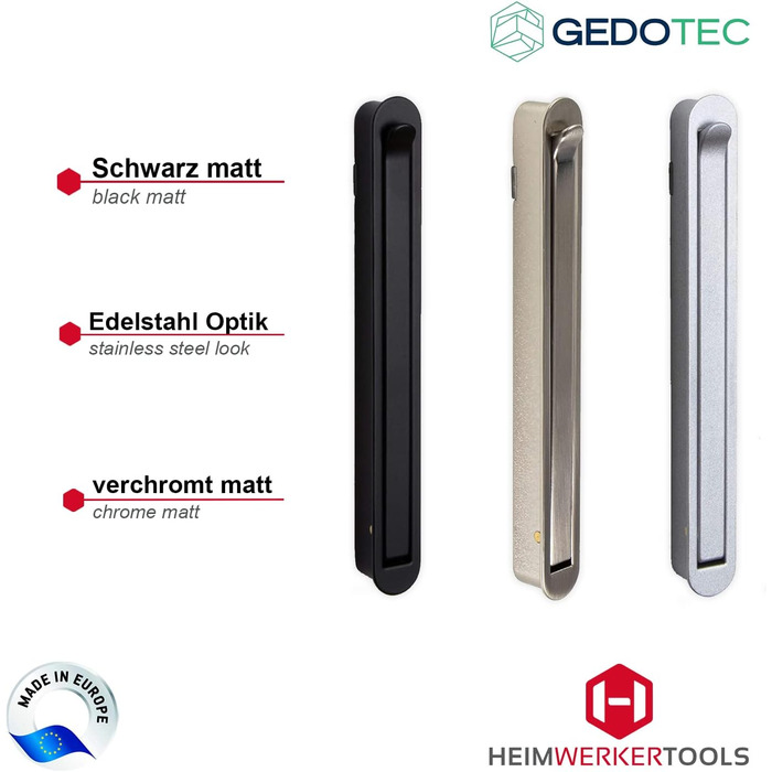 Складний гачок Gedotec металевий чорний матовий MITAL вбудований гачок складний Розміри 140 x 16 мм Вантажопідйомність кг Вентиляц