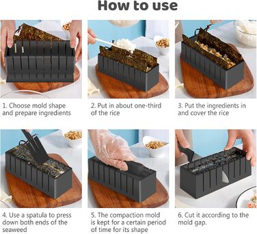 Набір SKYSER Sushi Maker, набір з 20 предметів для початківців, які можна приготувати самостійно, можна використовувати як тарілку