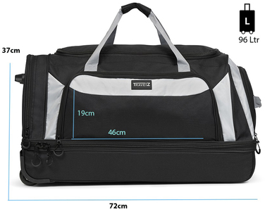Сумка дорожня на колесах TravelZ Wheelbag Doubleloader black 96L (603098)