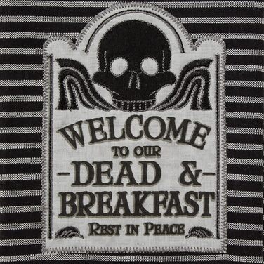 Колекція чайних рушників DII Happy Halloween, оздоблена бавовна, набір кухонних рушників, 45,7 х 71,1 см, дамаск з черепом/будинок