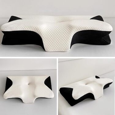 Ортопедична подушка для шиї Orthosleep Serenium для полегшення болю в шиї, ергономічна подушка зі знімним чохлом для легкого чищення