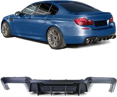 Задній дифузор Високопродуктивний дуплексний матовий підходить для BMW 5 Series F10 F11 550i M550d