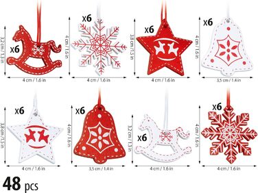 Набір різдвяних прикрас 48 предметів BRUBAKER