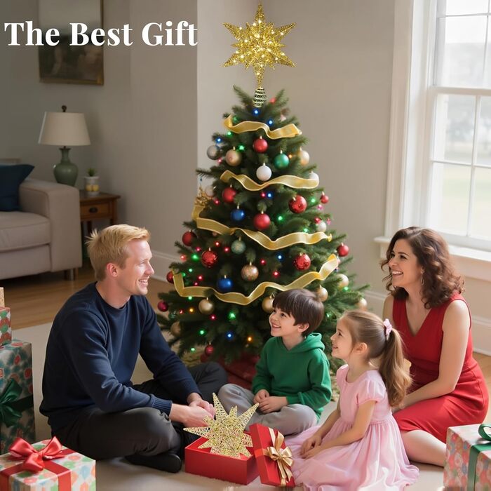 Різдвяна верхівка для ялинки у формі зірки Lewondr