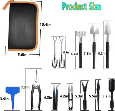 Набір інструментів для бонсай та сукулентів, 30 предметів комплект для початківців, включаючи килимок для пересадки, чохол з PU-шкіри та секатор для бонсай. Ідеальний подарунок для жінок та любителів рослин.