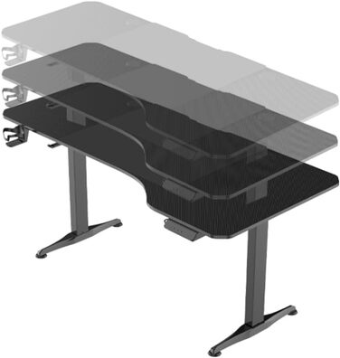 Ігровий стіл - Електрично регульоване по висоті сидіння-підставка - 160 x 75 см