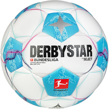 Футбольний м'яч Derbystar Бундесліга Brillant APS v24 Офіційний матчбол білий блакитний рожевий 5