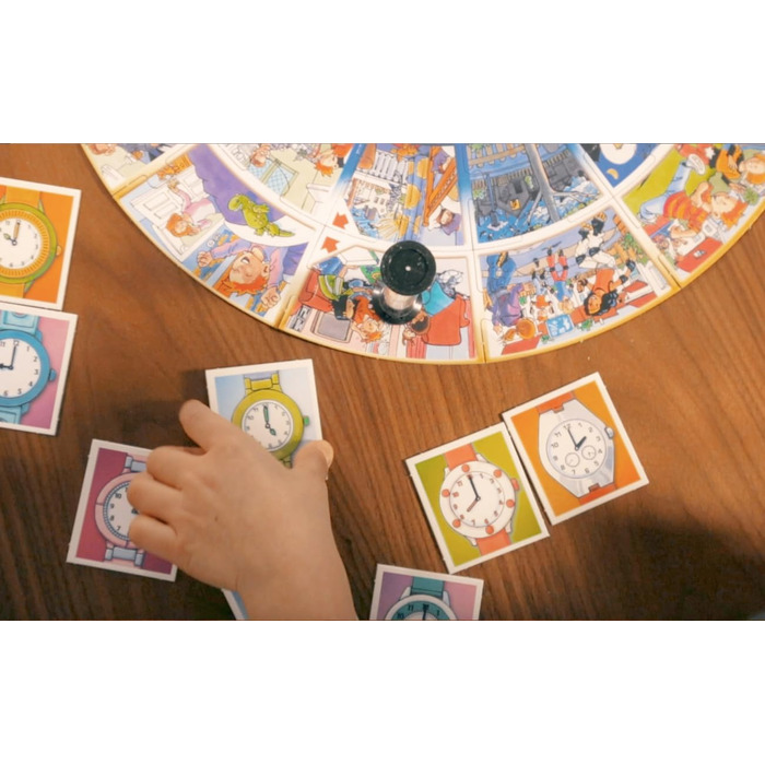 Хто знає час - Гра та навчання для дітей, Розвиваюча гра для дітей віком 6-9 років, Навчання через гру для 1-4 гравців (один гравець), 24995 -