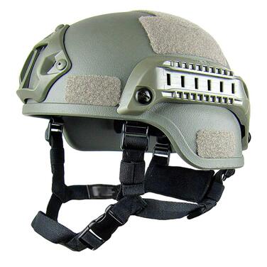 Тактичний шолом, захисний шолом у військовому стилі для страйкболу, пейнтболу, спорту на свіжому повітрі, гірського велоспорту, велоспорту, стрільби CQB - армійський зелений