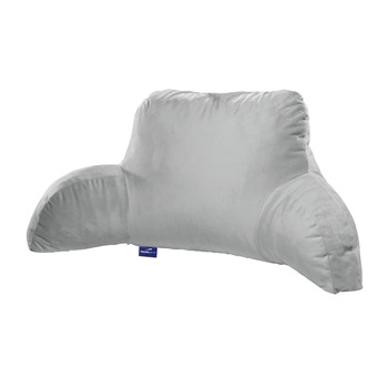 Подушка для сидіння Traumnacht Cozy, подушка для читання, спинка, світло-сіра, знімна, чохол, який можна прати, виготовлений з приємного для шкіри мікроплюшу, виготовлений відповідно до німецьких стандартів якості