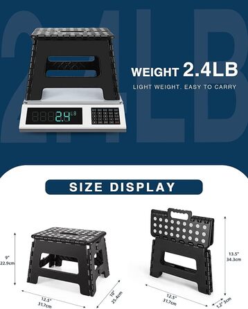 Складаний табурет для дітей - сходинка для дітей складаний пластиковий складаний стілець стілець табурет сходинка для дітей (чорни