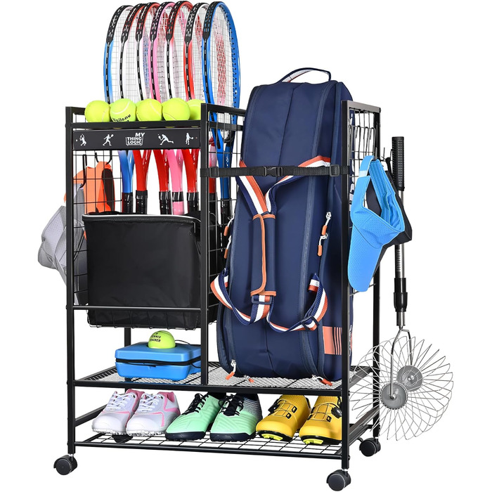 Органайзер для тенісних сумок Mythinglogic – тримач для ракеток, м’ячів та аксесуарів