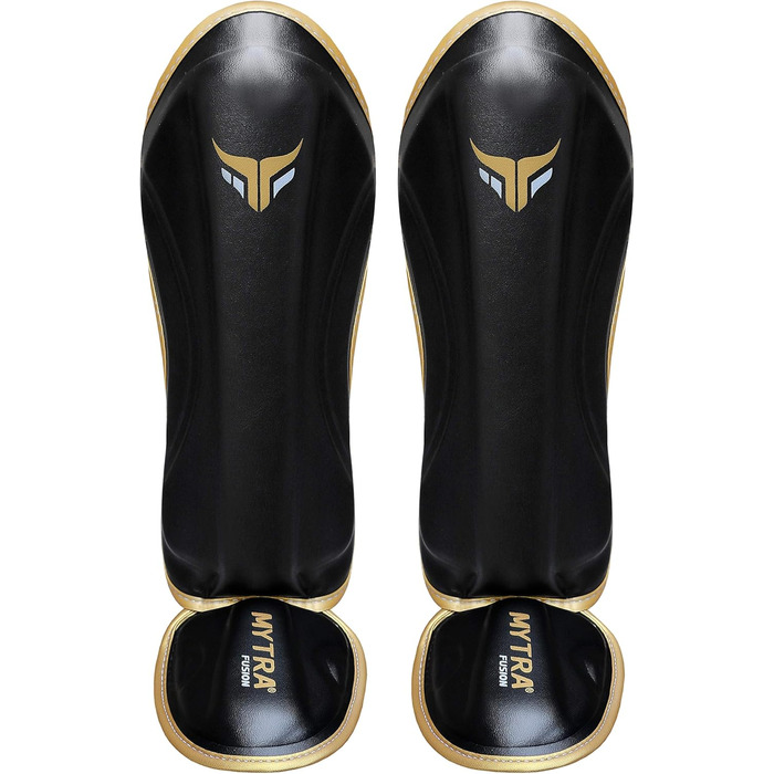 Дитячі щитки для гомілок Mytra Fusion для кікбоксингу, накладки на гомілки для ММА, муай-тай, бойових мистецтв, кікбоксингу, тренувань, чорні XS