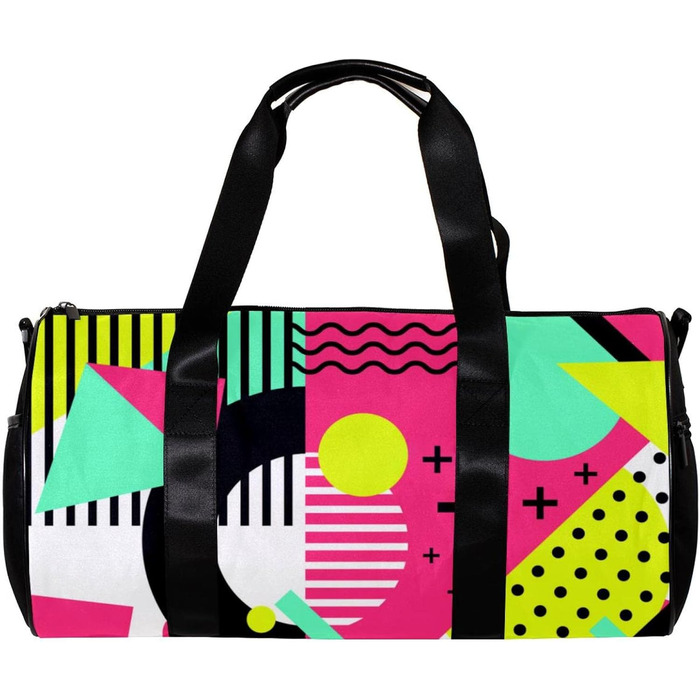 Сумка-мішок для подорожей, спорту та йоги, з сучасним геометричним малюнком, компактна спортивна сумка для фітнесу та ручної поклажі