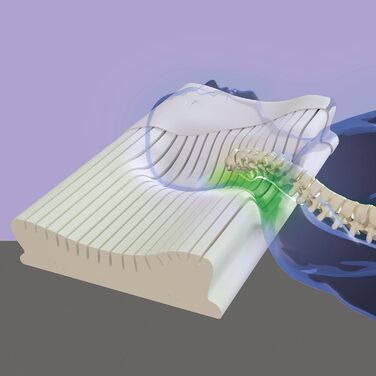 Подушка для шиї Centa-Star NeckProtect Ultra, 40 x 60 см, в&39язкопружна високотехнологічна піна, знімний чохол, який можна прати