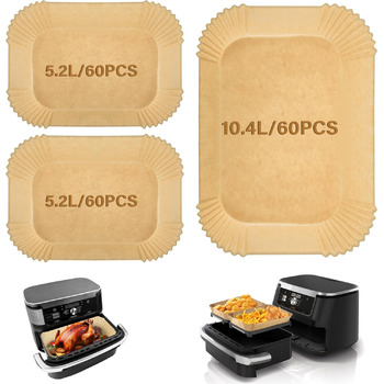 Папір для випічки для мультипечі Ninja Foodi Flexdrawer 10.4 л Air Fryer Af500de, аксесуари Аерофритюрниця для Ninja AF500EU, 180 шт.