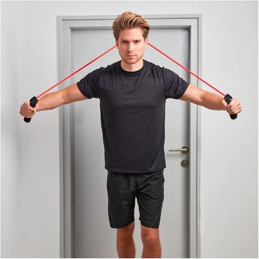 Еспандер для фітнесу, гімнастики, плечового блоку, середнього розміру - червоного кольору