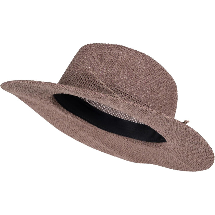 Жіноча панама-капелюх від сонця з тонкою стрічкою, солом&39яний капелюх, капелюх-флоппі, літній капелюх, капелюх-федора styleBREAKER, один розмір, бузковий