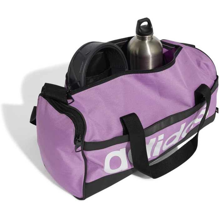 Спортивна сумка Adidas Linear Duffel Olistr / чорний / білий розмір M Preloved Purple / білий