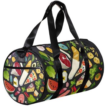 Спортивна сумка, маленька дорожня сумка, сумка для йоги, з мультяшними овочами та фруктами, сумка для фітнесу на відкритому повітрі, ручна поклажа