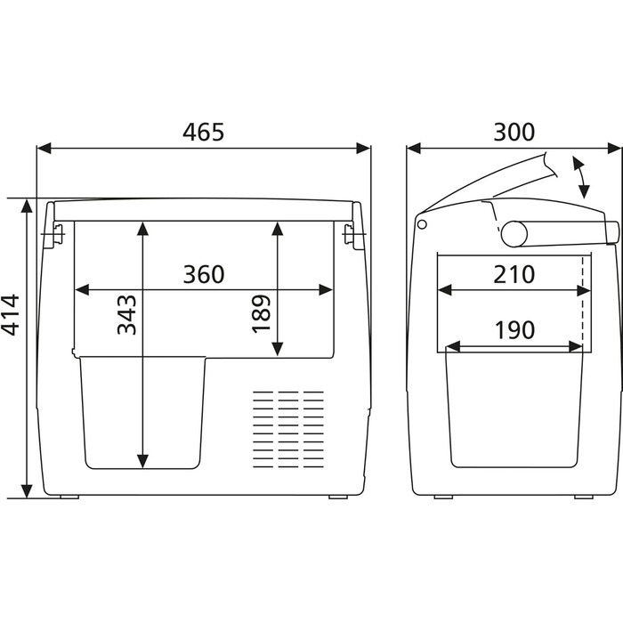Компресорна холодильна камера, 18 л, міні-холодильник 12/24 В, сірий 18 літрів, 18