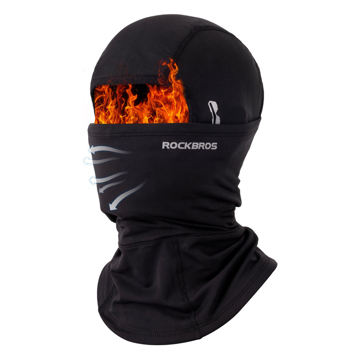 Зимова флісова балаклава ROCKBROS, вітрозахисна лижна маска для чоловіків та жінок, капюшон для шолома, зимова маска для катання на лижах, бігу, велоспорту та мотоциклі