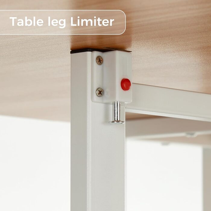 Мобільний розкладний обідній стіл Mondeer, розкладний стіл з 2 відкритими полицями, дизайн із заокругленими краями, їдальня-кухня для невеликих приміщень, 140 x 80 x 75 см, дуб та білий