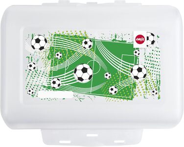 Ланчбокс Emsa Variabolo з роздільником, 2 відділення, 16x17 см, Футбольний дизайн, 516991