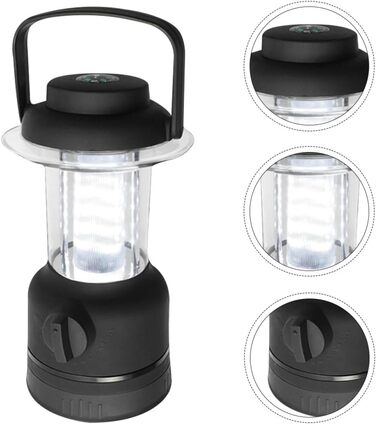 Світлодіодний кемпінговий ліхтар SOLUSTRE 5 Вт з регулюванням яскравості, ліхтар для намету IP65, акумуляторний, з компасом та гачком, надійний аварійний ліхтар для активного відпочинку та походів