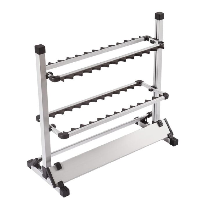 Підставка для вудки, тримач для вудки, підставка для вудки, тримач для вудки, підставка для вудки, підставки для вудки, портативний рибальський тримач на 24 вудки, алюмінієвий сплав, 73 см * 32,5 см * 72 см