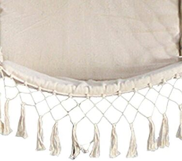 Підвісне крісло Habeig бежеве, підвісна гойдалка - вантажопідйомність до 140 кг