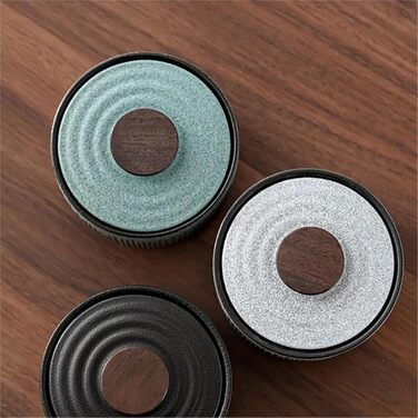 Керамічна банка з кришкою, маленька керамічна банка для чаю, банка для кави, портативна банка для чаю, банка для снеків, герметичне скло, декоративний контейнер для зберігання, органайзер для банок для цукерок (чорний)