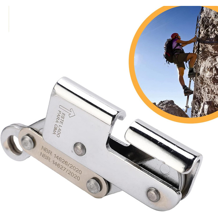 Захоплювальний пристрій для скелелазіння Akozon з міцним самоблокувальним механізмом для експедицій на арбористів міцний пристрій безпеки для скелелазіння