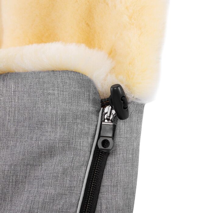 Муфта для ніг з овчини FLIMS LUXE - повністю хутряна коляска, муфта для ніг (від 6 до 36 міс.), медичне хутро, універсальна з довг